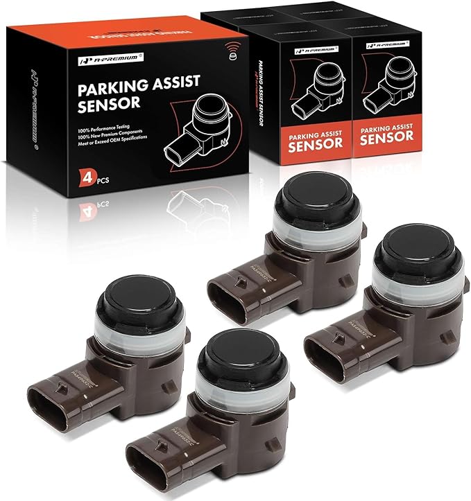 A-Premium 4-PC Front & Rear Reverse Backup Parking Assist Sensor Compatible with BMW & Mini Models - X5, 530e, 530i, 540i, 53