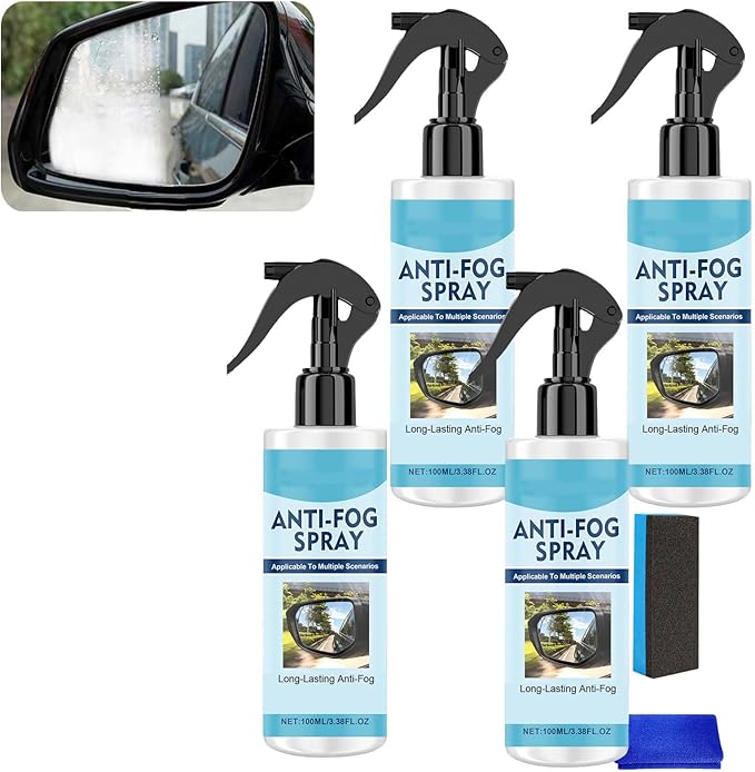 Anti Fog for Car Windshield Spray, Car Glass Cleaner, Interior Exterior Water Repellent Coating, Windscreen Glass Cleaner for