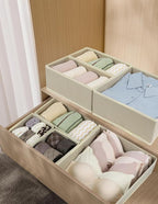 Fordonral 12 Pack Drawer Organizer Clothes, Foldable Fabric Dresser Organizer Closet Organizers and Storage Box for Underwear
