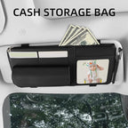 Car Sun Visor Organizer, Visor Storage Pouch Holder with a Picture Frame, Visor Document Holder for Truck, with Sunglasses Clip, Essential Visor Accessories for Driver Auto Owners BLack