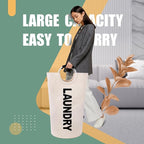 Caroeas 90L Laundry Basket (13 Colors), Waterproof Laundry Hamper, Laundry Bag with Padded Handles, Clothes Hamper, Collapsib