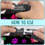 Car Garbage Bag Colorful Paw Prints Hanging Canvas Car Trash Bag Waterproof Drawstring Car Back Seat Organizer for Car Back Front Seat Console with Adjustable Buckle