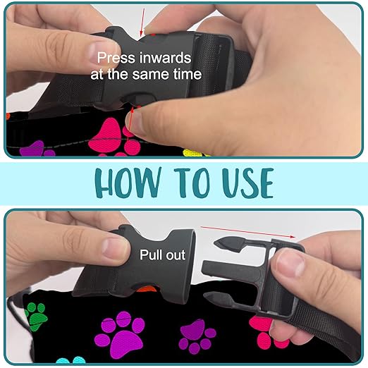 Car Garbage Bag Colorful Paw Prints Hanging Canvas Car Trash Bag Waterproof Drawstring Car Back Seat Organizer for Car Back Front Seat Console with Adjustable Buckle