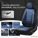 Coverado Car Seat Covers Front, Seat Covers for Cars, Waterproof 2-Pack Car Seat Cushions, Leather Carseat Seat Protectors, U