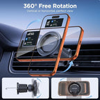 Miracase Car Phone Holder for Magsafe [Super Strong Magnets] Magnetic Phone Holders for Your Car, 360° Adjustable Air Vent Hands Free Cell Phone Mount Cradle Fit iPhone 17-12 & All Smartphones, Black