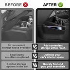 Muslogy for 2022 2023 2024 2025 2026 Maverick Center Console Shifter Storage Box ABS Material Console Side Organizer Left & Right 2PCS Set Compatible with Ford Maverick 2022-2026