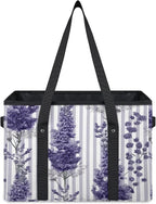 Reusable Grocery Bags Heavy Duty Shopping Bags Foldable Large Tote Bags with Long Handles & Hard Bottom