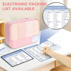 BAGAIL 9 Set Packing Cubes with Packing List Luggage Packing Organizers for Travel Accessories (Pink)