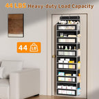 Over The Door Organizer with 6 Large Pockets, Over the Door Storage 12 Side Pockets, Hanging Door Organzier 44 lb Load Behind