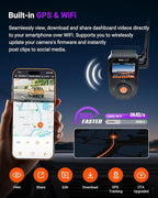Vantrue S1 Pro Dash Cam Front STARVIS 2, 2.7K Mini Dash Camera for Cars, ADAS, App Control, Built-in WiFi GPS, G-Sensor, Loop
