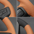 MEWANT Steering Wheel Cover for GMC Sierra Steering Wheel Cover for GMC Sierra 1500 / Sierra 1500 Limited/Sierra 2500 / Sierra 3500/ Yukon (XL) Hive Microfiber Leather