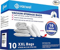 10-Pack XXL - Jumbo Vacuum Storage Bags - Space Vacuum Storage Bags for Clothing Space - Ideal for Comforters, Blankets & Sea