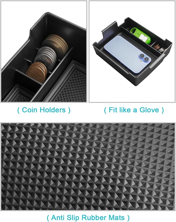 CDEFG 2PCS for 2025 2026 Ford Maverick Center Console Organizer Tray, for 2025 2026 Ford Maverick Accessories Dash Screen Org