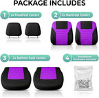FH Group Automotive Car Seat Covers Front Set Premium 3D Air Mesh Front Seat Covers, Airbag Compatible Universal Fit Interior