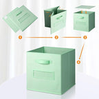 artsdi 13x13x13 storage cube bins(Set of 8) Fabric storage cubes with 8 Labels Window Cards & a Pen, storage cubes 13x13, Col