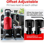 [Upgraded] Integral Ultimate Car Cup Holder Expander - Adjustable Base - Organizer & Expander for Vehicles - Compatible with 