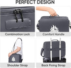 BALEINE Fireproof Document Box with Lock, Portable Fireproof Document Bag Waterproof Fire Proof File Boxes for Documents, Fil