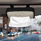 Car Tissue Holder Car Visor Organizer Tissue Box Holder for Car Sun Visor Organizer with Car Vehicle Accessories Essentials Interior for Women Men Brown and Beige Leopard Print