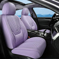 Coverado Front Seat Covers, Waterproof Leather Car Seat Protector, Universal Fit for Most Cars (Purple)