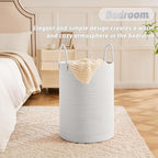 Artfeel Laundry Basket,Woven Cotton Rope Laundry Hamper,60L for Decorative Storage of Dirty Clothes,Toys and Blankets in Bath