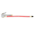 Steelman Straight Air Chuck Tire Inflator with Built-in Gauge and 12-inch Hose, Measures 10-90 PSI, Push-on Chuck, Steel Casing with Brass Fittings