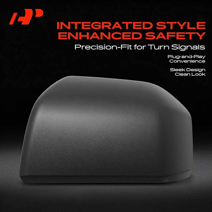 A-Premium Driver Side Rearview Mirror Cover Cap - Compatible with Ford F-150 F150 2015-2020 - Textured Black