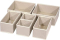 DIOMMELL 6 Pack Foldable Cloth Storage Box Closet Dresser Drawer Organizer Fabric Baskets Bins Containers Divider with Drawer