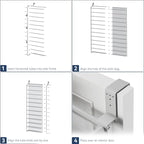 Whitmor 36 Pair Over The Door Shoe Organizer, 12 Tier Hanging Shoe Organizer, Heavy Duty Metal & Mesh Shoe Holder, Hanging Sh