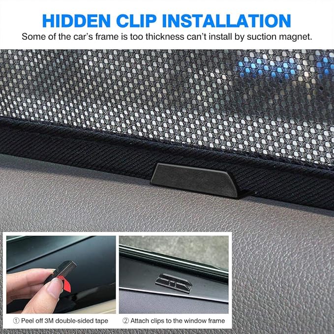 Powerty Custom Fit for Side Window Shade Toyota RAV4 2019-2024 2025-6 Pack 100% Light Block Car Priavcy Curtains Shades for Baby, Camping, Napping, Sleeping