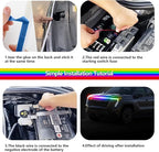 Ultra Thin LED Hood Light Strip, RGB Illusory Color Beam Kit, Multicolor Flexible LED Daytime Running Strip Lights for Cars, Trucks, Pickups, SUVs, etc (70in)