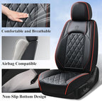 Coverado Seat Covers, Car Seat Cover Front Seats, 2-Pack Luxury Faux Leather Car Seat Covers, Waterproof Car Seat Protector, 