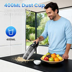 Handheld Vacuum Cordless Car Vacuum Cleaner 11000PA High Power Portable 1.4lbs Lightweight Rechargeable with 2 Filter Multi-N
