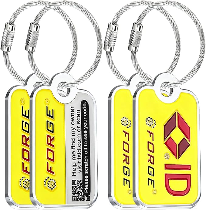 Forge Lost and Found Luggage Tags, Global Luggage Tracking Tag, WorldTracer Compatible, Travel Sentry Powered Baggage ID Syst