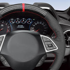MEWANT Hand Stitched Steering Wheel Cover Wrap for Chevrolet Camaro 2017-2022 Steering Wheel Accessories for Chevrolet Camaro 2017-2022