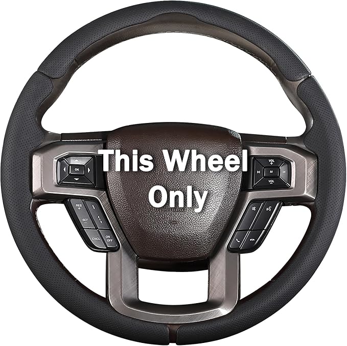 Steering Wheel Cover for Ford F150 2015-2020/ F250 2017-2022/ F350 2017-2022/ F450 2017-2022/ F550 2017-2022/ Ford Expedition 2018-2021 Steering Wheel Protector for Ford Steering Wheel Accessories