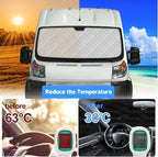 Windshield Sun Shade 3 Set for 2014-2024 Ram ProMaster, Insulated Front Seat Side Sunshade for All Seasons, Blockout UV Reflector Privacy Protection
