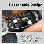 3PCS Center Console Organizers Compatible with 2021-2024 Ford Bronco Sport CX430 Dash Storage Tray and Armrest Storage Box Armrest Hidden Tray Interior Accessories