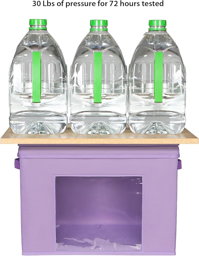 Univivi Foldable Fabric Storage Boxes Large Storage Bins with Lids [4-Pack] Collapsible Storage Cubes Organizer Containers Or