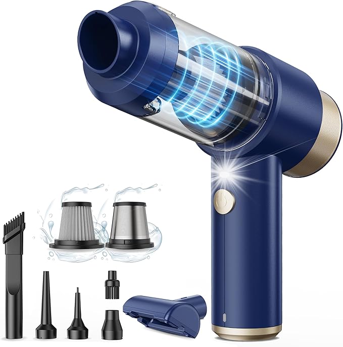 Car Vacuum Handheld Vacuum Cleaner, 15000PA Suction, Mini Vacuums with Air Duster and Blower, Portable Hand Held Vacuum for C