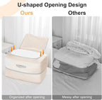 Comforter Storage Bag - 110L Large Capacity Blanket Storage Bags 2-Layer Ultra Space Saving Self Compression Organizer, Washa