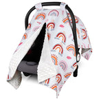 Rquite Car Seat Cover Baby, Carseat Covers Baby Girl, Winter Infant Car Seat Cover, Warm Minky Car Seat Canopy, Baby Carrier 