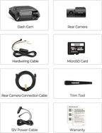THINKWARE ARC900 2CH 4K HDR Dual Dash Cam Front and Rear - 4K+2K STARVIS 2, Super Night Vision 4.0, Low Power Parking Mode, 3