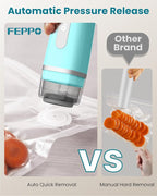 FEPPO Vacuum Sealer for Food with Visible Water Tank, Handheld Saver Compact Vacuum Sealer Machine with 30 Reusable Bags for 