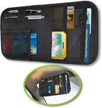 Car Sun Visor Organizer with 4 Pockets and 2 Pen Holders