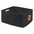 COMFY-HOMI Cotton Rope Woven Basket with Handles for Shelves,Toys,Book, Cloth Storage Baskets Bin for Organizing- 1 PCSToy De