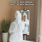 LPHUMEX White Portable Full Length Mirror for Dance Bag, 33x13 Inch Portable Folding Body Mirror for Wedding Golf Swing Worko