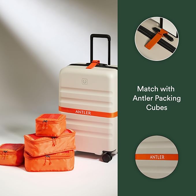 ANTLER Luggage Tags - Durable Rubber, for Suitcases & Travel Bags, Assorted Colors, Easy ID & Personalization, Fits Most Suit