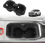 Muslogy Center Console Cup Holder Inserts Compatible with 2025 2026 Nissan Kicks Accessories Middle Console Armrest Front Drink Stopper Non-Slip Silicone Rubber Organizer Drink Cup Holder Organizer