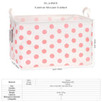 Sea Team Collapsible Canvas Fabric Storage Basket with Handles, Rectangle Waterproof Storage Bin, Box, Cube, Foldable Shelf B