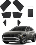 Front Side Half Window Shade Foldable Custom Fit for Hyundai Tucson 2021-2026 Car Window Shades for Side Window Sun Shade UV Protection Heat Insulation for Camping Sleeping 6PCS